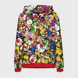 Толстовка-худи мужская Mario ALLSTARS, цвет: 3D-красный