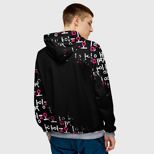 Мужская толстовка Игра в кальмара: Логотип / 3D-Меланж – фото 4