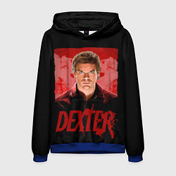 Толстовка-худи мужская Dexter Декстер портрет постер, цвет: 3D-синий