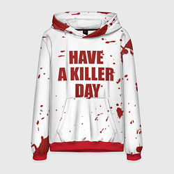 Толстовка-худи мужская Blood have a killer day Dexter, цвет: 3D-красный