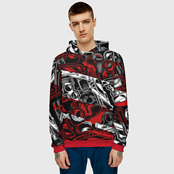 Толстовка-худи мужская Оружейный барон, цвет: 3D-красный — фото 2