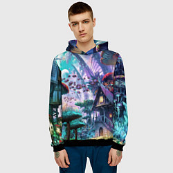Толстовка-худи мужская FantasyFish, цвет: 3D-черный — фото 2