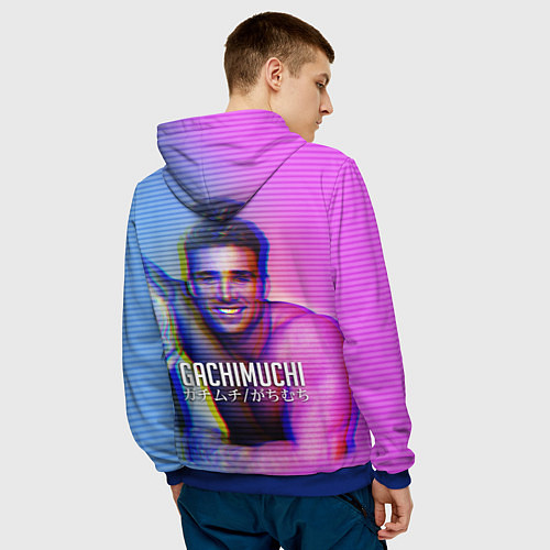 Мужская толстовка Билли Херрингтон: Гачимучи Глитч / 3D-Синий – фото 4