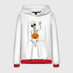 Мужская толстовка Скелет в тыкве