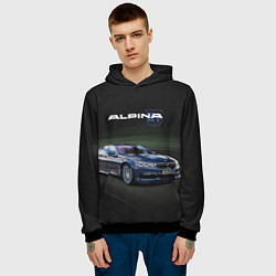 Толстовка-худи мужская Alpina на дороге, цвет: 3D-черный — фото 2