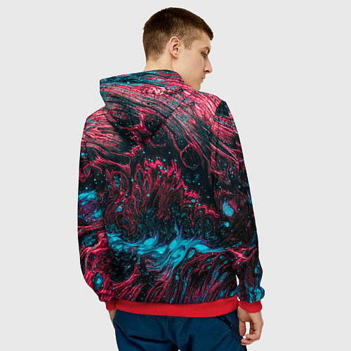 Мужская толстовка Смешение / 3D-Красный – фото 4