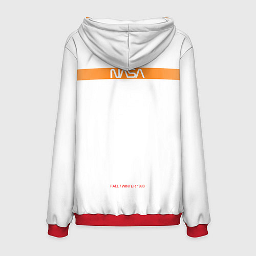 Мужская толстовка NASA БЕЛАЯ ФОРМА / 3D-Красный – фото 2