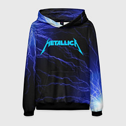 Мужская толстовка METALLICA BLUE FLASH МЕТАЛЛИКА СИНИЕ МОЛНИИ