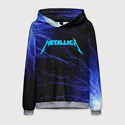 Мужская толстовка METALLICA BLUE FLASH МЕТАЛЛИКА СИНИЕ МОЛНИИ