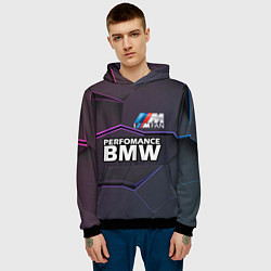 Толстовка-худи мужская BMW Perfomance, цвет: 3D-черный — фото 2