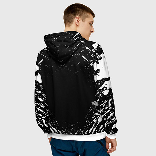 Мужская толстовка БЕРСЕРК БЕЛОЕ КЛЕЙМО / 3D-Белый – фото 4