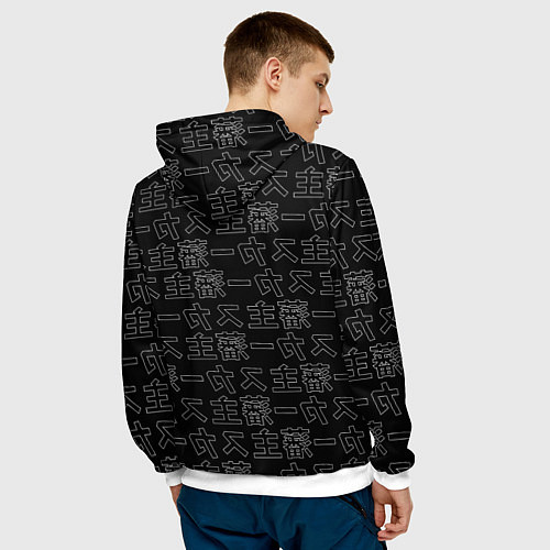 Мужская толстовка SCARLXRD WHITE LOGO PATTERN КОНТУР / 3D-Белый – фото 4
