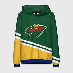 Толстовка-худи мужская Minnesota Wild NHL, цвет: 3D-синий