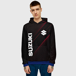 Толстовка-худи мужская SUZUKI, sport, цвет: 3D-синий — фото 2