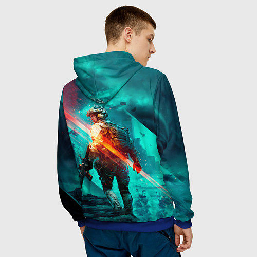 Мужская толстовка Battlefield 2042 игровой арт / 3D-Синий – фото 4