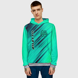 Толстовка-худи мужская Нилетто Niletto лого, цвет: 3D-меланж — фото 2