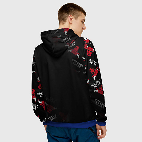 Мужская толстовка ЧИКАГО БУЛЛС БЫКИ CHICAGO BULLS / 3D-Синий – фото 4