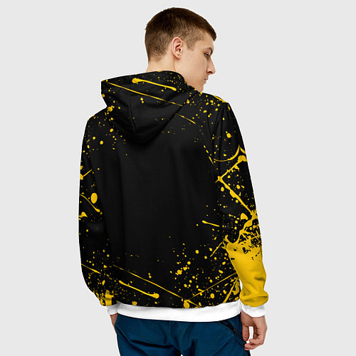 Мужская толстовка WU-TANG CLAN БРЫЗГИ КРАСОК / 3D-Белый – фото 4