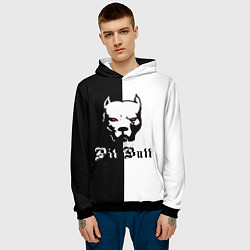 Толстовка-худи мужская Pit Bull боец, цвет: 3D-черный — фото 2
