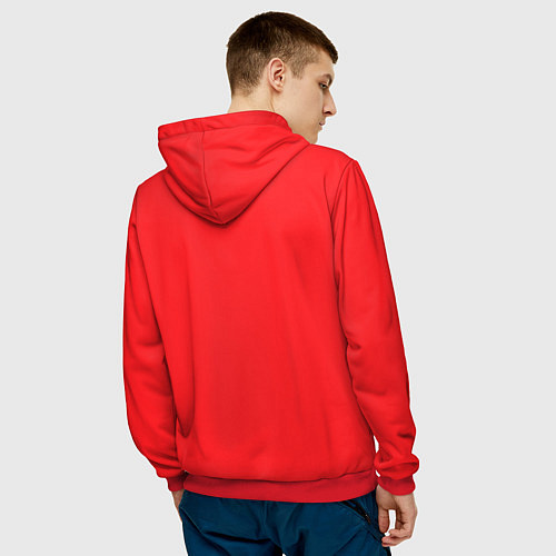 Мужская толстовка ARMORED TITAN - Бронированный Титан / 3D-Красный – фото 4