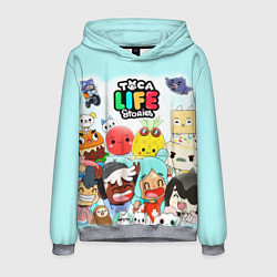 Мужская толстовка Toca Boca Тока Бока все персонажи