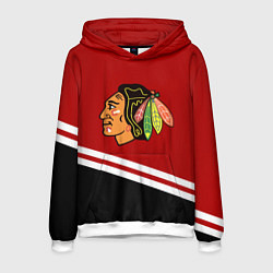 Толстовка-худи мужская Chicago Blackhawks, NHL, цвет: 3D-белый
