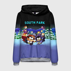 Мужская толстовка Енот и его команда - противостояние Южный Парк
