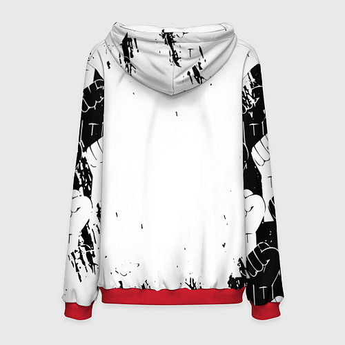 Мужская толстовка Анархия гражданская оборона / 3D-Красный – фото 2