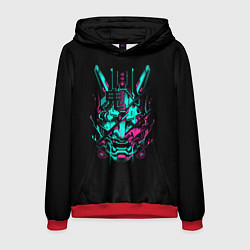Толстовка-худи мужская НЕОНОВЫЙ САМУРАЙ NEON RONIN NEON SAMURAI, цвет: 3D-красный