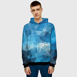 Толстовка-худи мужская Цифровое небо, цвет: 3D-черный — фото 2