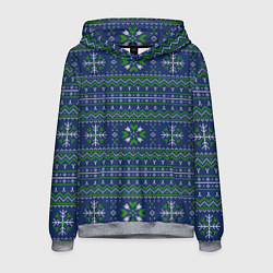Толстовка-худи мужская Узорный свитер, цвет: 3D-меланж