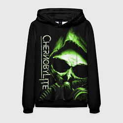 Толстовка-худи мужская Chernobylite, Чёрный сталкер, цвет: 3D-черный