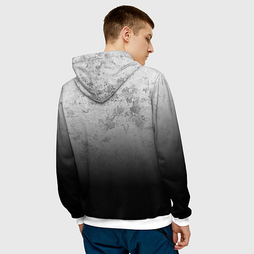 Мужская толстовка DYING LIGHT ТРЕЩИНЫ GOOD NIGHT AND GOOD LUCK / 3D-Белый – фото 4