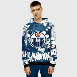 Толстовка-худи мужская Эдмонтон Ойлерз Edmonton Oilers, цвет: 3D-черный — фото 2