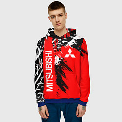 Толстовка-худи мужская MITSUBISHI МИЦУБИСИ МИТСУБИСИ МИЦУБИШИ, цвет: 3D-синий — фото 2