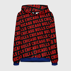 Толстовка-худи мужская Чикаго Буллз, Chicago Bulls, цвет: 3D-синий