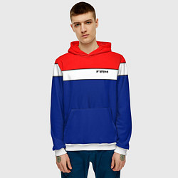 Толстовка-худи мужская В стиле 90х FIRM, цвет: 3D-белый — фото 2