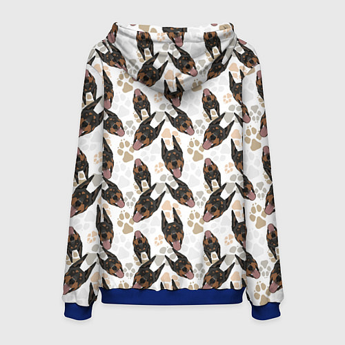 Мужская толстовка Доберман Doberman / 3D-Синий – фото 2