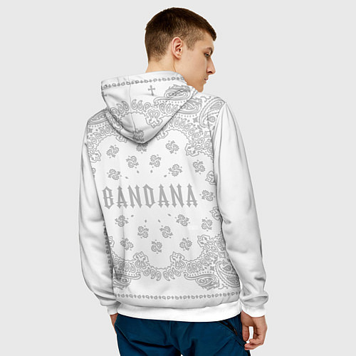 Мужская толстовка Big Baby Tape x Kizaru BANDANA Бандана Кизару Тейп / 3D-Белый – фото 4