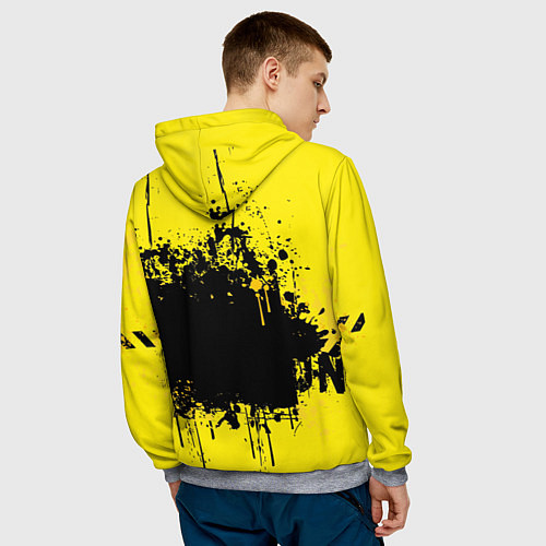 Мужская толстовка Жирафа с герберой / 3D-Меланж – фото 4