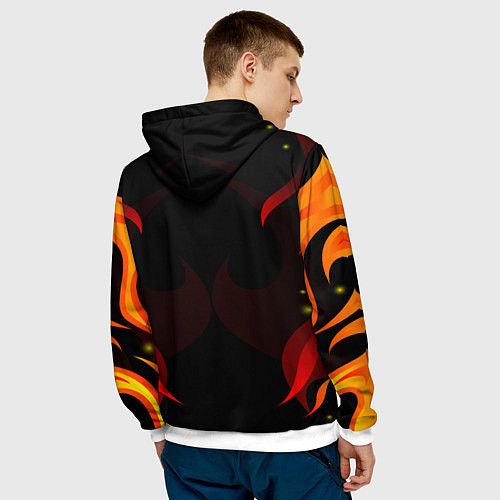 Мужская толстовка РЕГНОКУ КЛИНОК ДЕМОНОВ KNY / 3D-Белый – фото 4