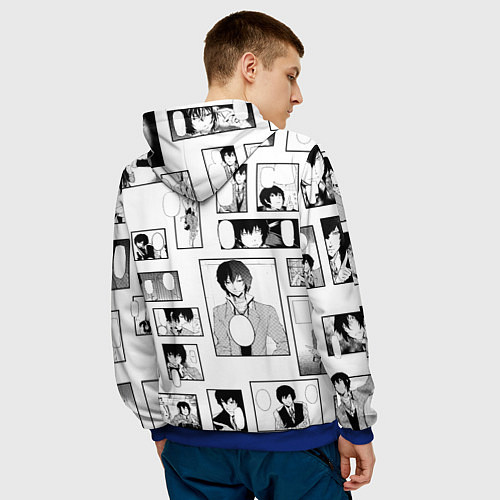 Мужская толстовка Дадзай фрэймы / 3D-Синий – фото 4