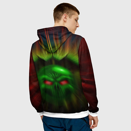 Мужская толстовка РЕЖИМ БОГА IDDQD / 3D-Белый – фото 4