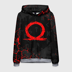 Толстовка-худи мужская GOD OF WAR CRATOS LOGO, цвет: 3D-меланж