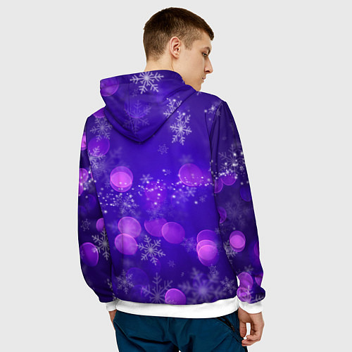 Мужская толстовка НОВОГОДНИЙ GENSHIN IMPACT, ЧЖУН ЛИ / 3D-Белый – фото 4