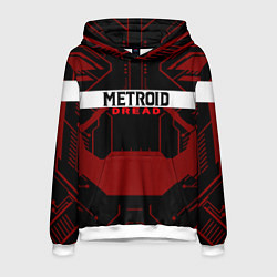 Мужская толстовка Metroid Dread Black Red Logo