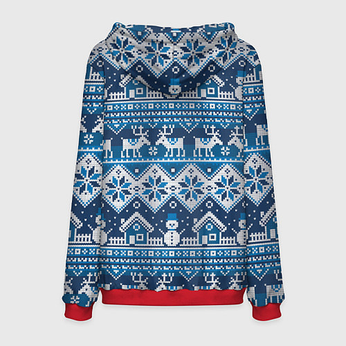 Мужская толстовка Christmas Pattern / 3D-Красный – фото 2