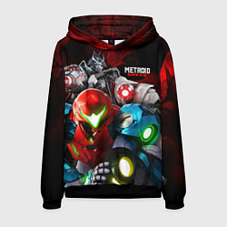 Толстовка-худи мужская Metroid Dread - Samus Aran, EMMI, Raven Beak, цвет: 3D-черный