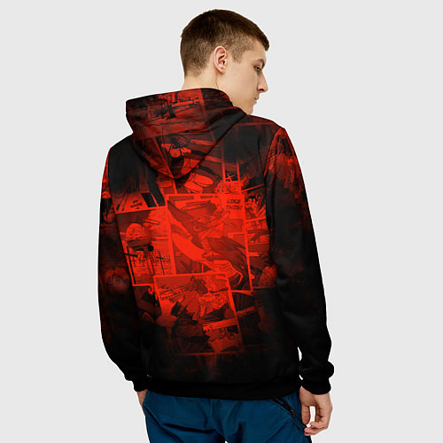 Мужская толстовка Chainsaw Man, Дэнджи / 3D-Черный – фото 4