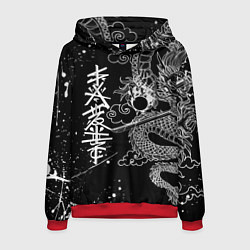 Мужская толстовка БЕЛЫЙ ДРАКОН ЯПОНИЯ WHITE DRAGON